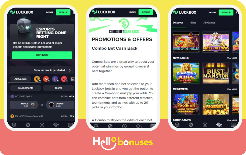 Luckbox Casino Mobile version