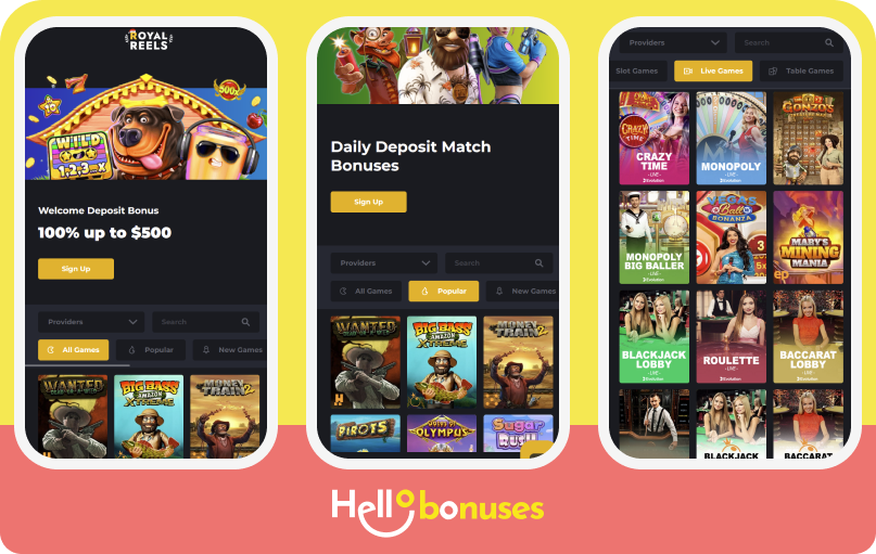 Royal Reels Casino mobile