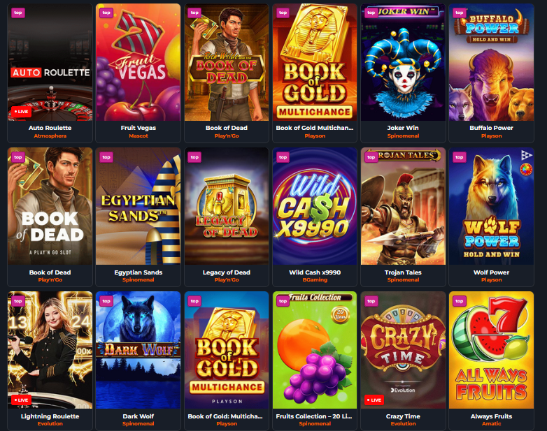 CuscoCasino games