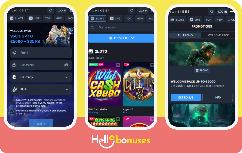 Monixbet casino mobile