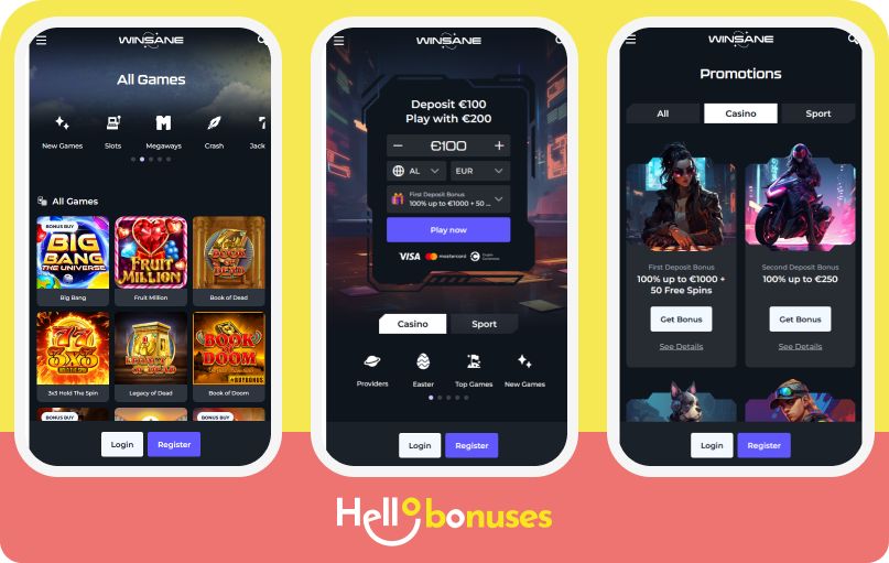 Winsane casino mobile