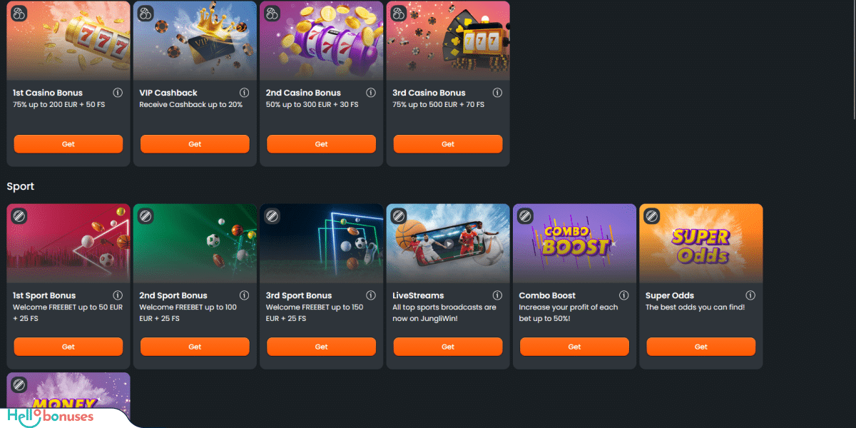 JungliWin Casino Bonussen