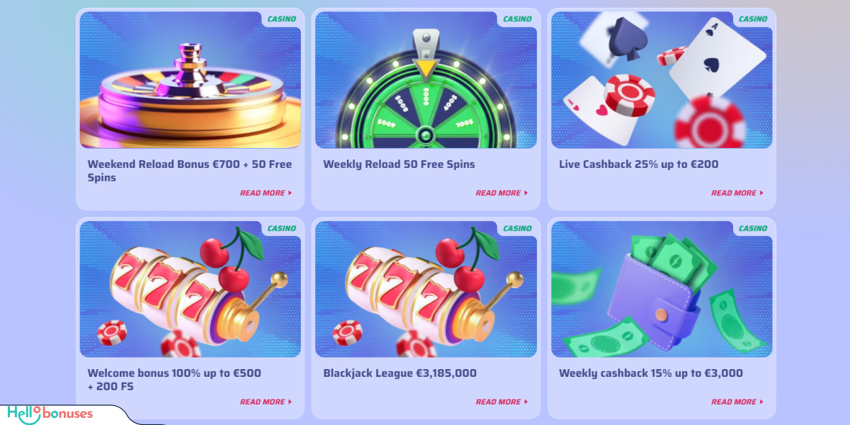 Spin Rollz Casino Bonuses