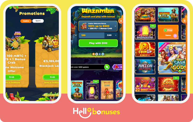 Wazamba Casino mobile