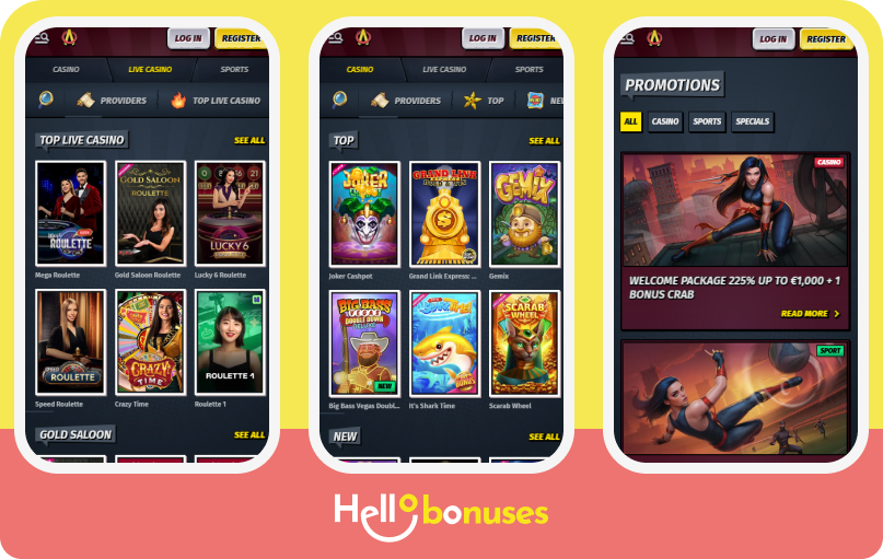 AllySpin Casino mobile