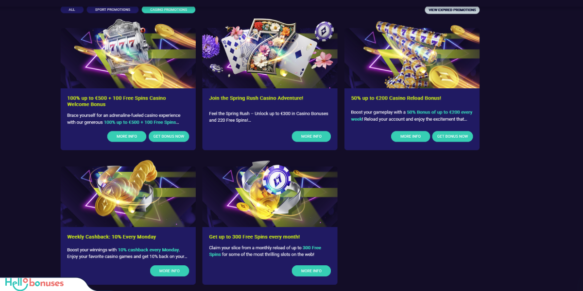 Spin Platinum Casino Bonuses