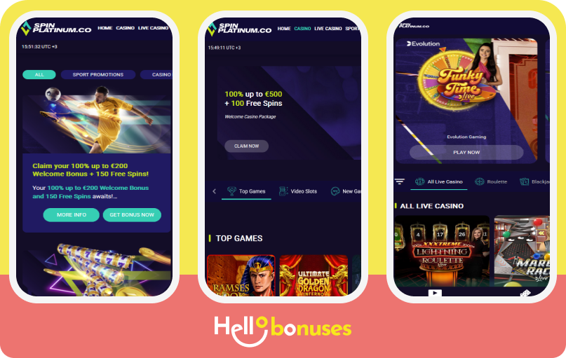 Spin Platinum Casino mobile