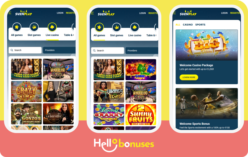 SvenPlay Casino mobiel