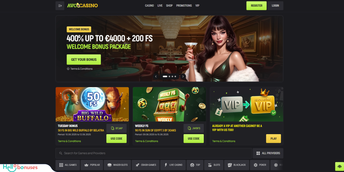 AvoCasino Casino Review