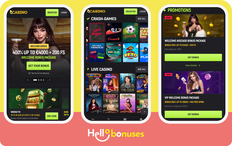 AvoCasino Casino mobile