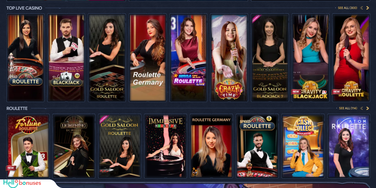 Betwarts Casino Games