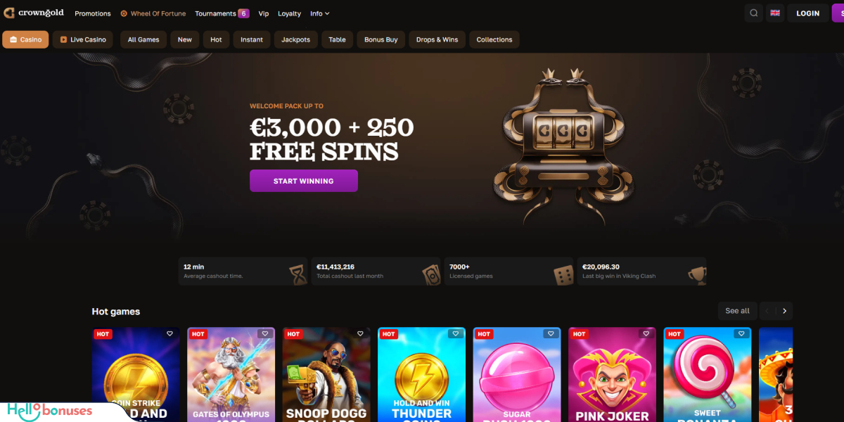 CrownGold Casino Review