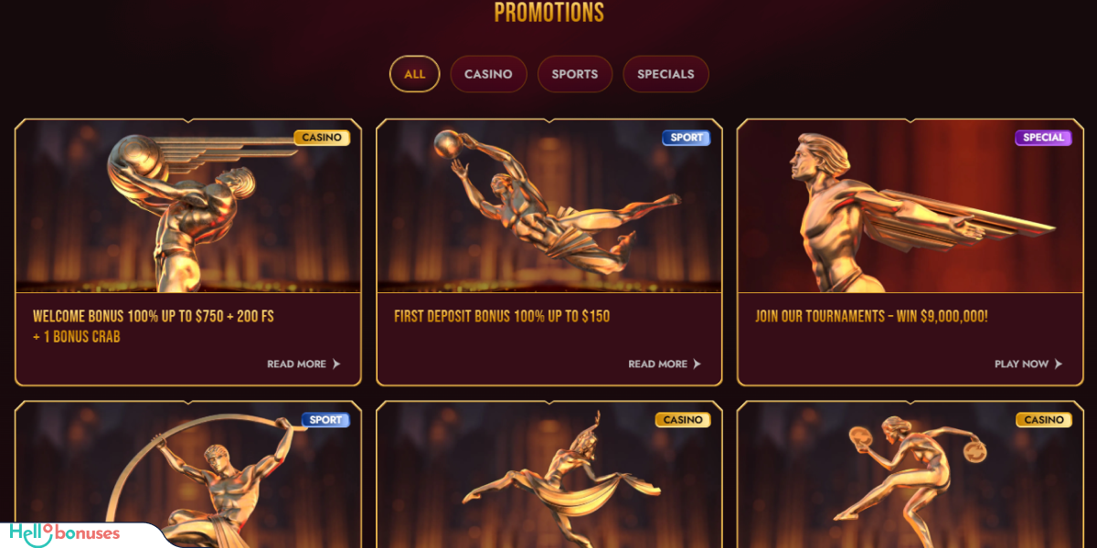 GrandClub Casino Bonuses