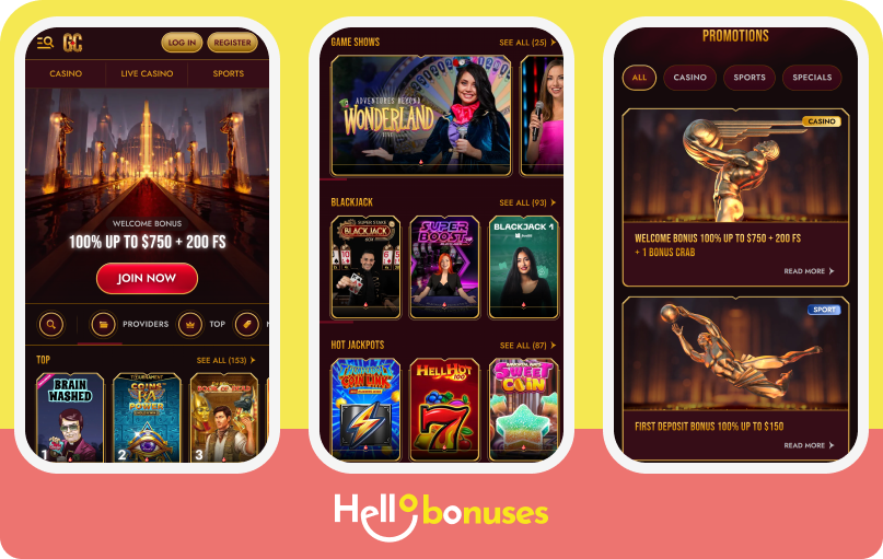 GrandClub Casino mobile