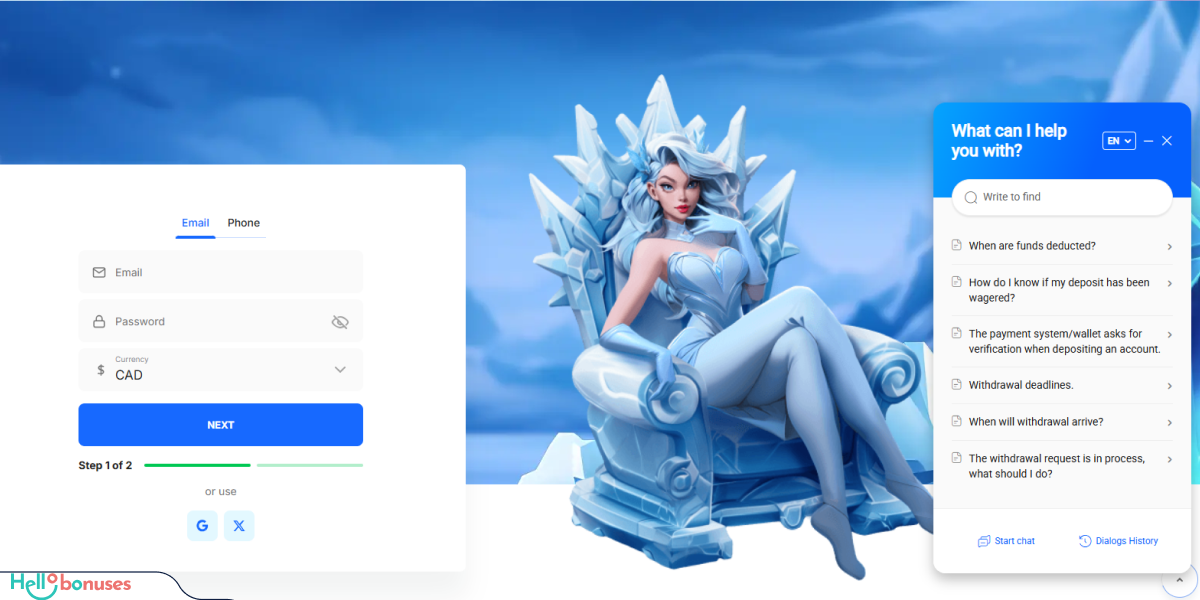 Ice Casino Support
