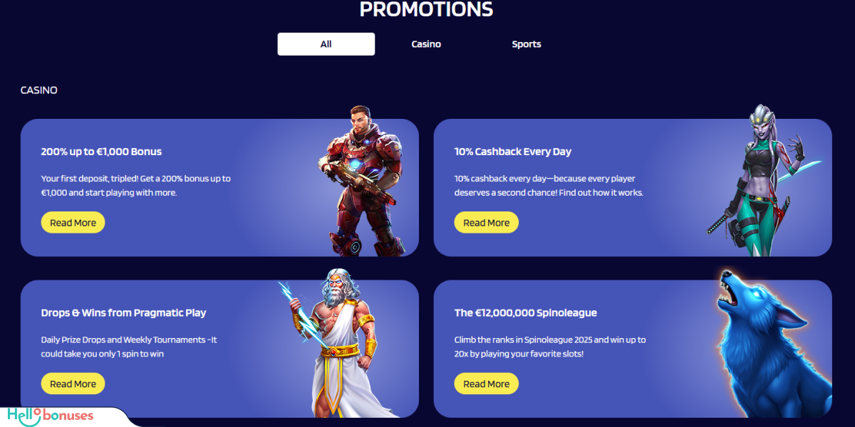 Bonificaciones de Lyrabet Casino