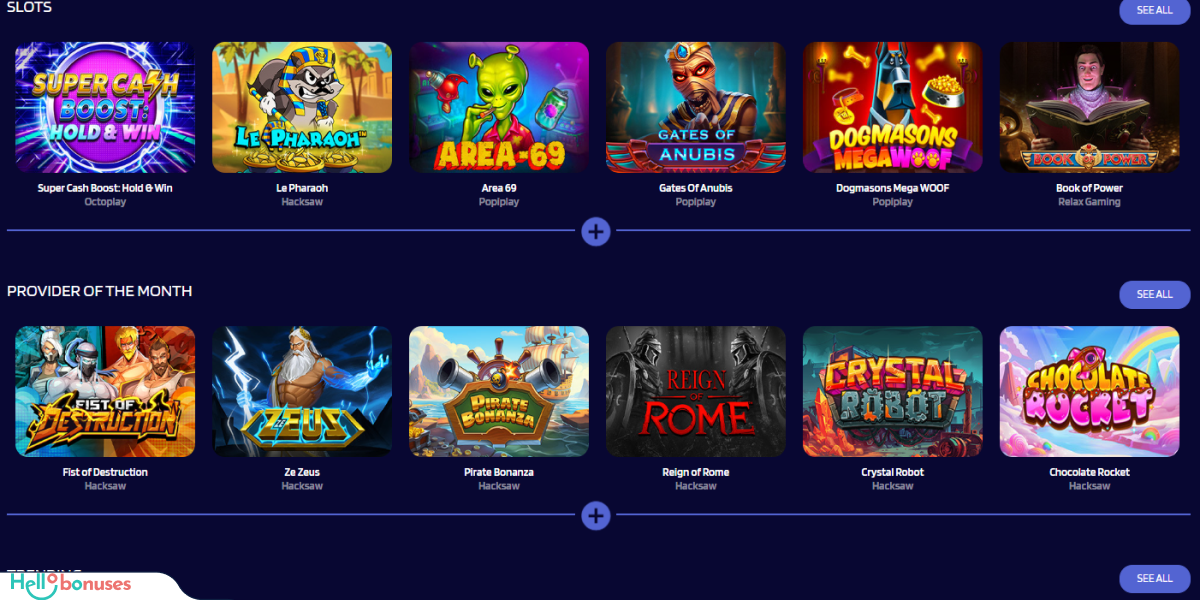Juegos de Lyrabet Casino