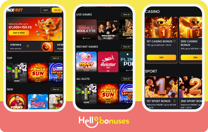 NixBet Casino mobile