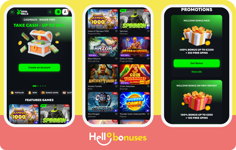 SpinMills Casino mobiel