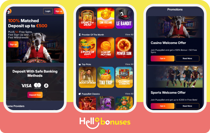 PuppyBet Casino mobile