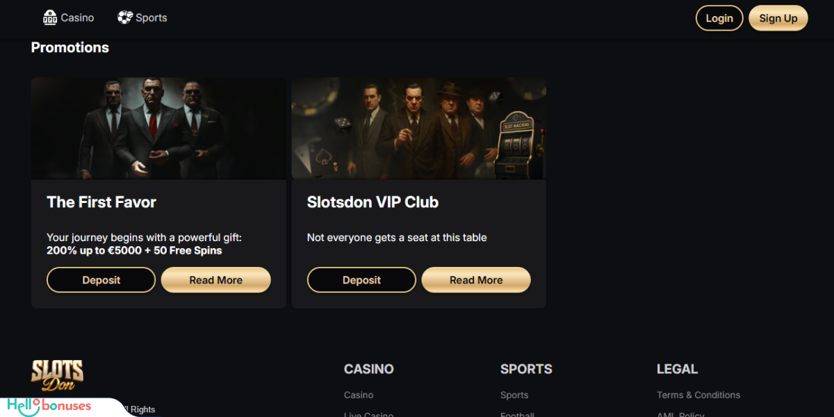 Slots Don Casino Bonuses