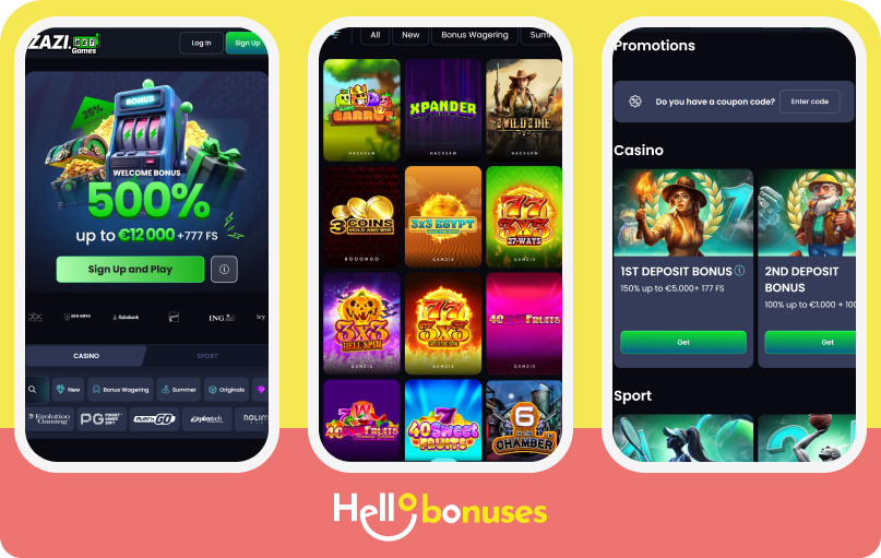 ZaziBet Casino mobile