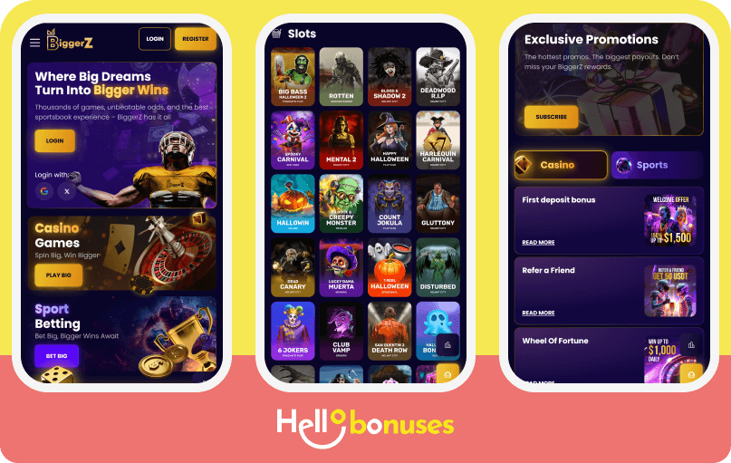 BiggerZ Casino mobile