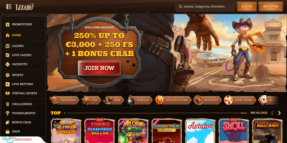 Avis sur Lizaro Casino