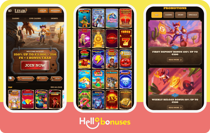 Lizaro Casino mobile