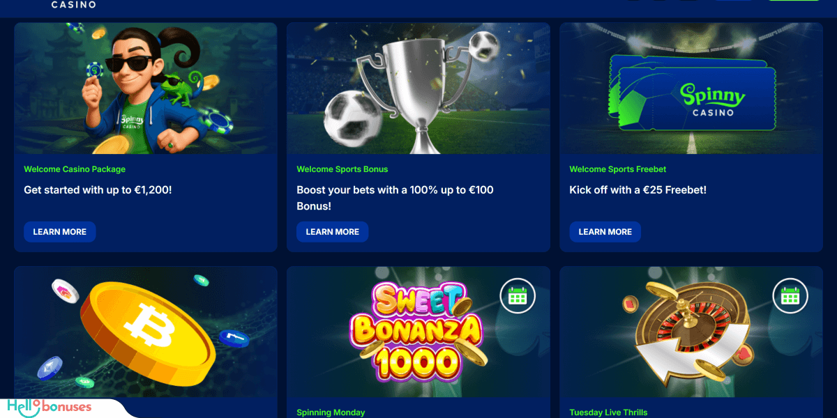 Spinny Casino Bonussen