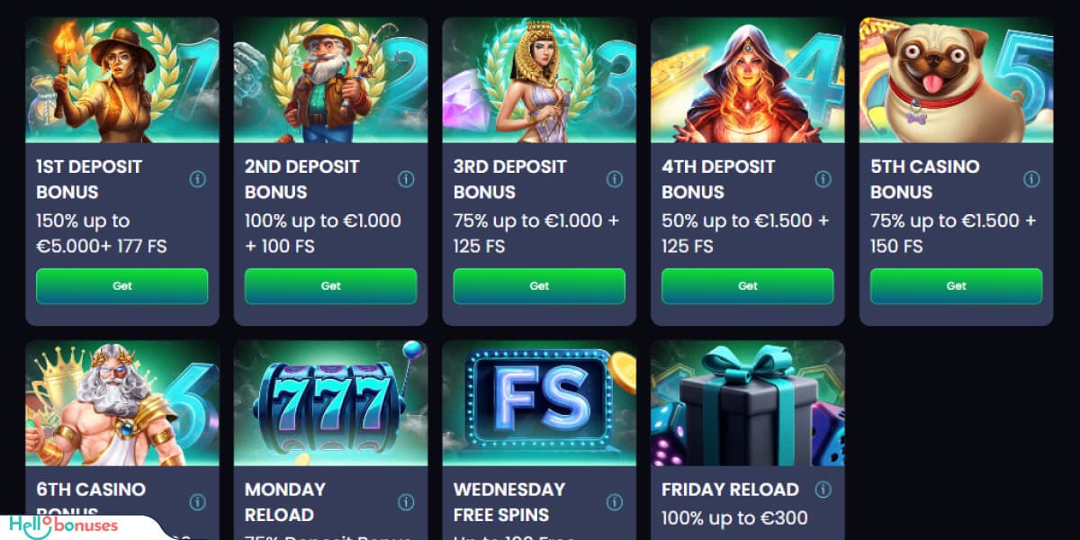 Zonder Cruks Casino Bonuses