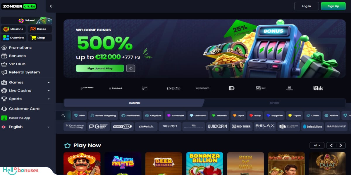 Zonder Cruks Casino Review