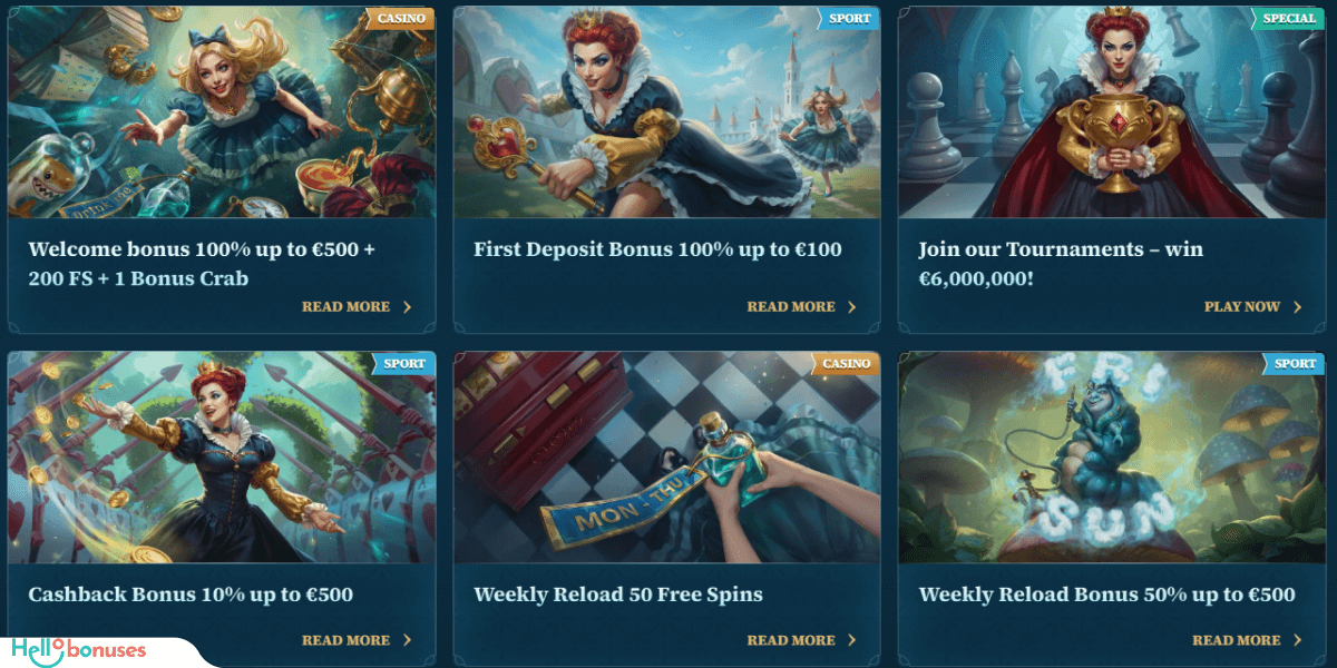 Bonus di BetAlice Casinò