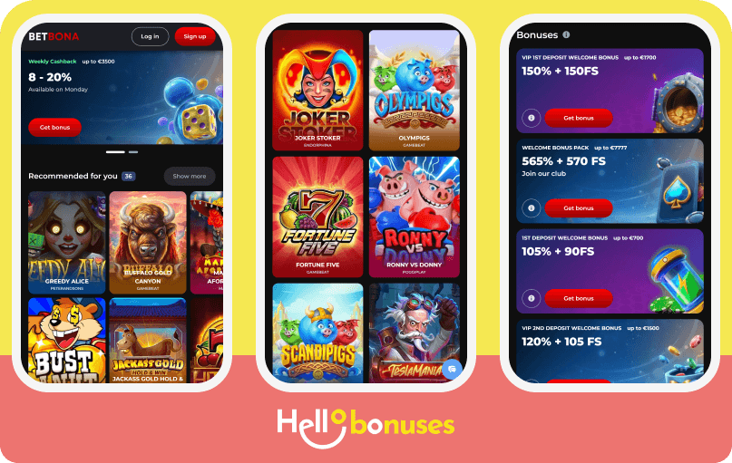 BetBona Casino mobile