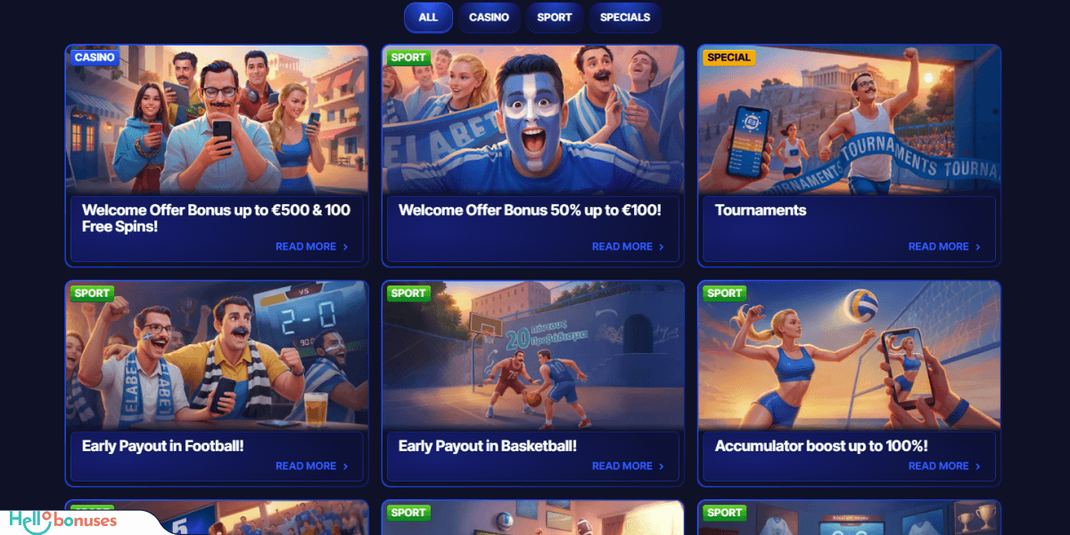 ElaBet Casino Bonuses