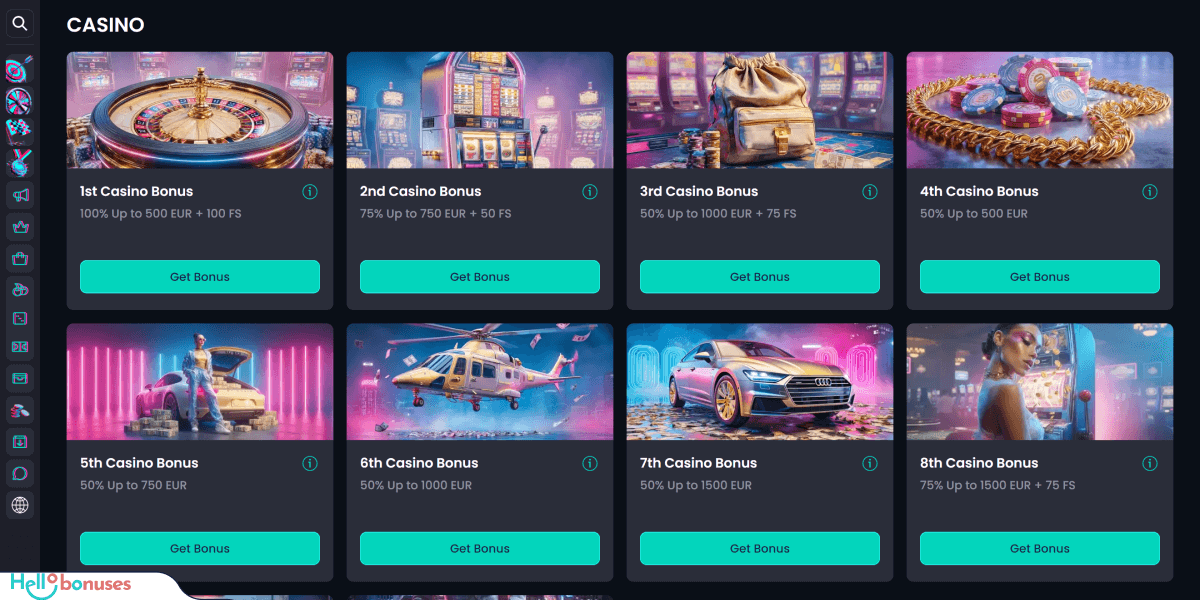 Likes.Bet Casino Bonuses
