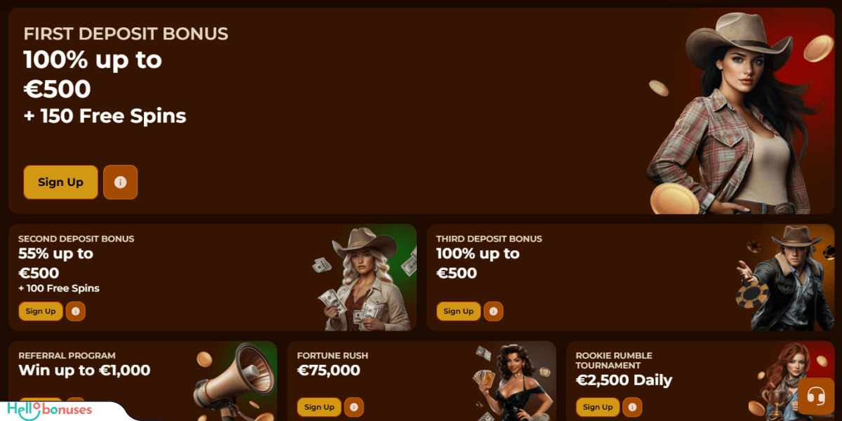 Bonus di RodeoSlot Casinò