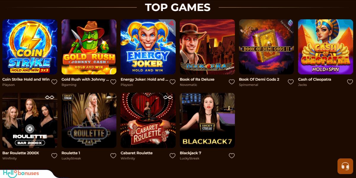 Giochi di RodeoSlot Casino