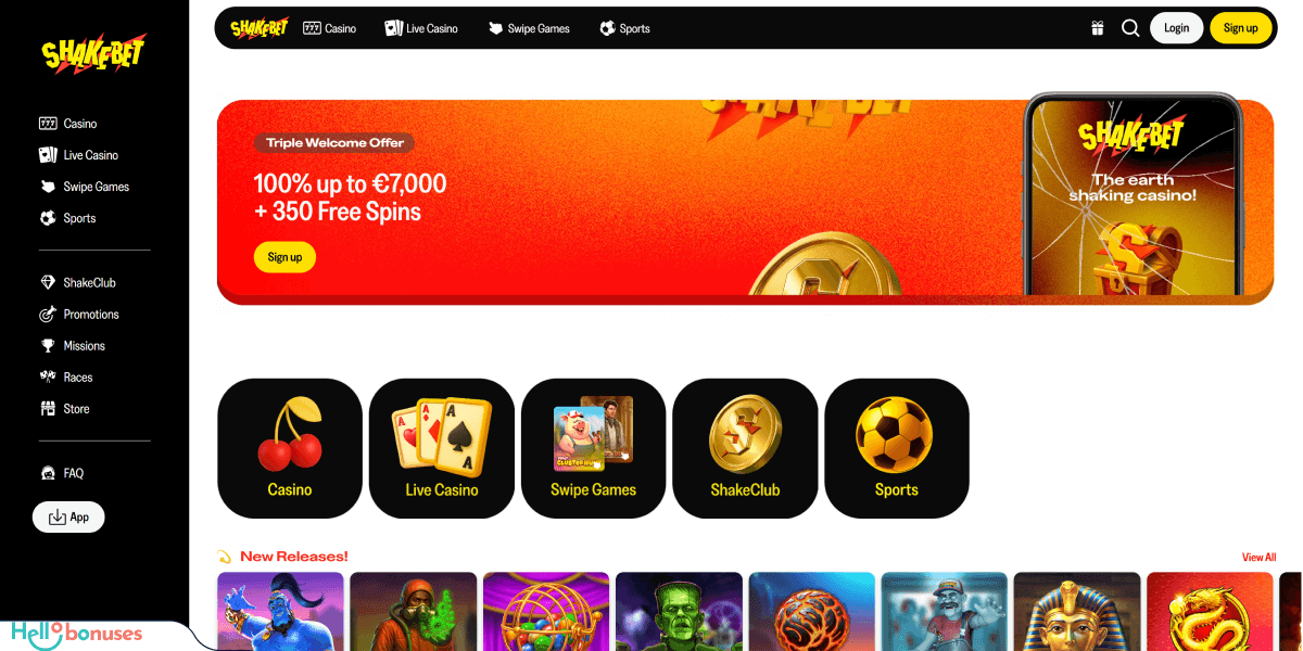 ShakeBet Casino Review