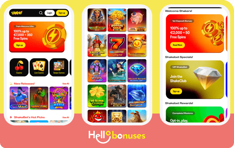 ShakeBet Casino mobile
