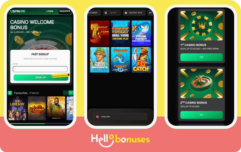 USpin.me Casino mobiel