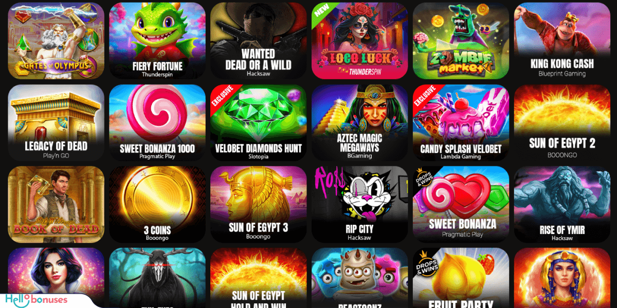 VeloBet Casino Games