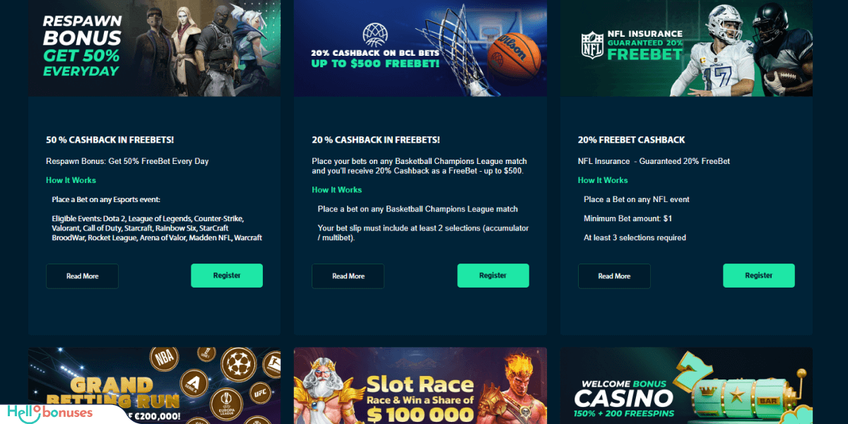 Rolletto Casino Bonuses