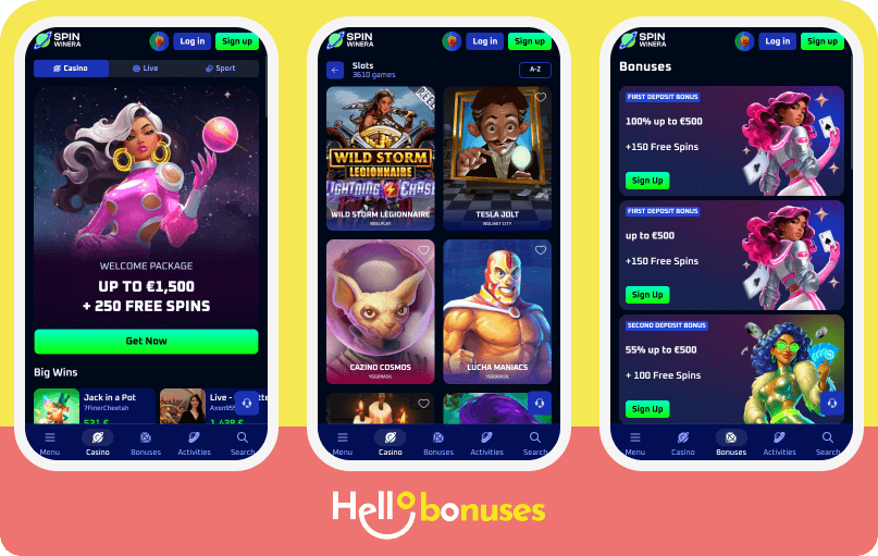 Spinwinera Casino mobile
