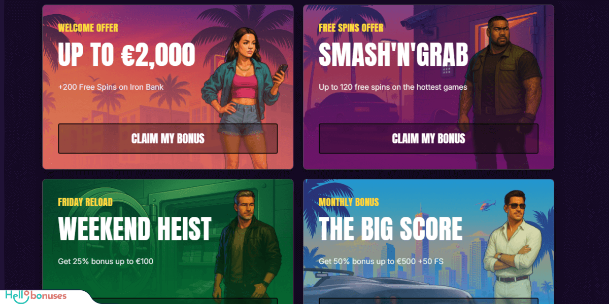 Casino Vice Bonuses