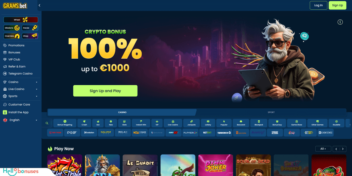 Grams.bet Casino Recensie