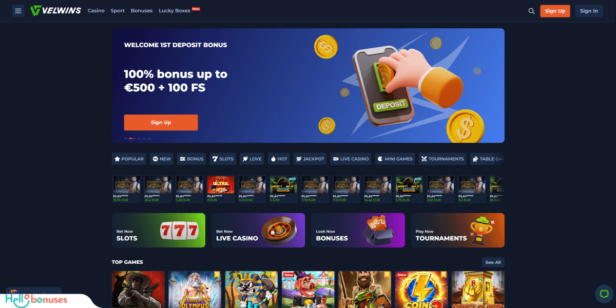 Velwins Casino Review