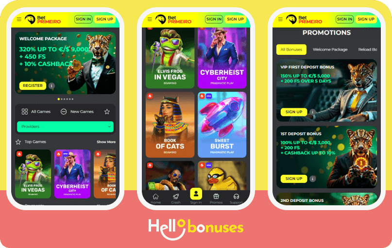 BetPrimeiro Casinò mobile