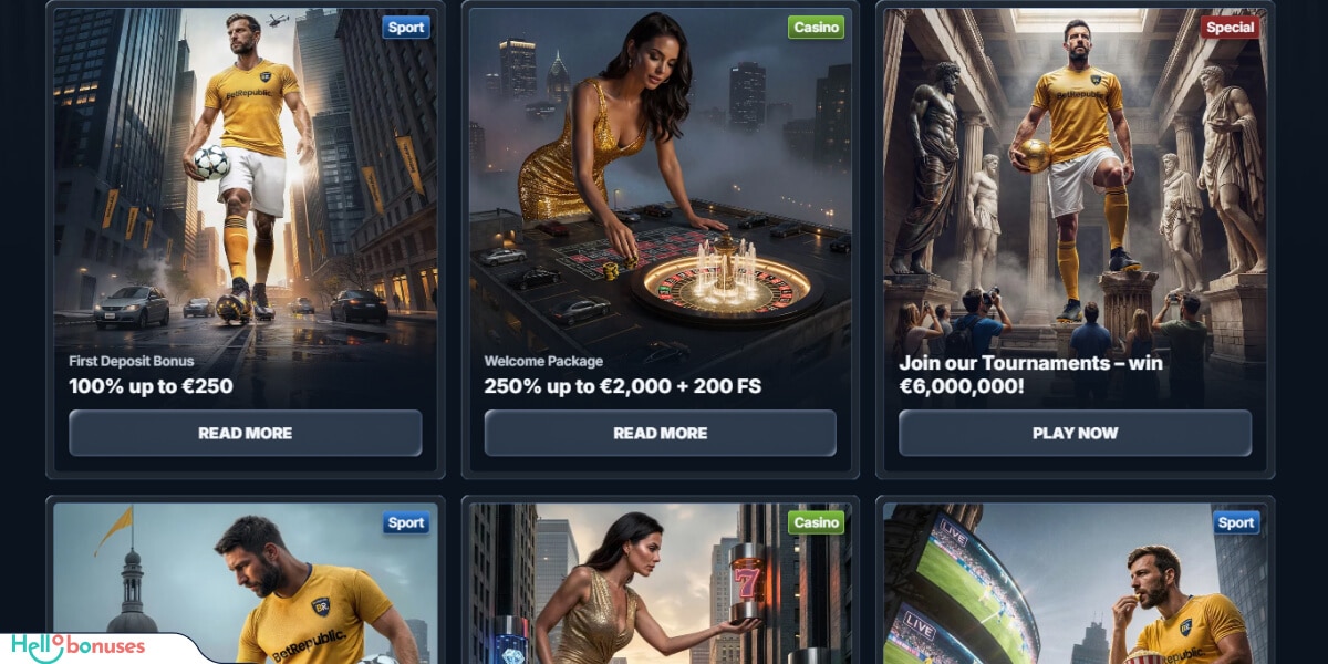 BetRepublic Casino Bonuses