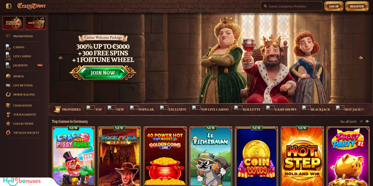 Recenze CrazyTower Kasino